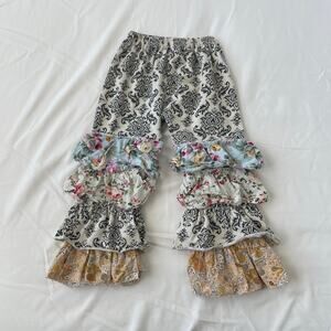 Rya Bella Bell Bottom Pants Girls 3T Ruffles